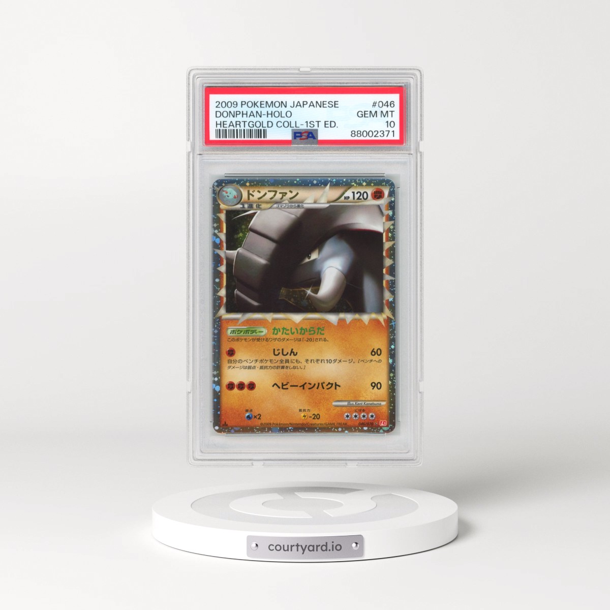 2009 Pokémon Heartgold Collection #046 Donphan - 1st Edition Holo (PSA 10 GEM MINT)