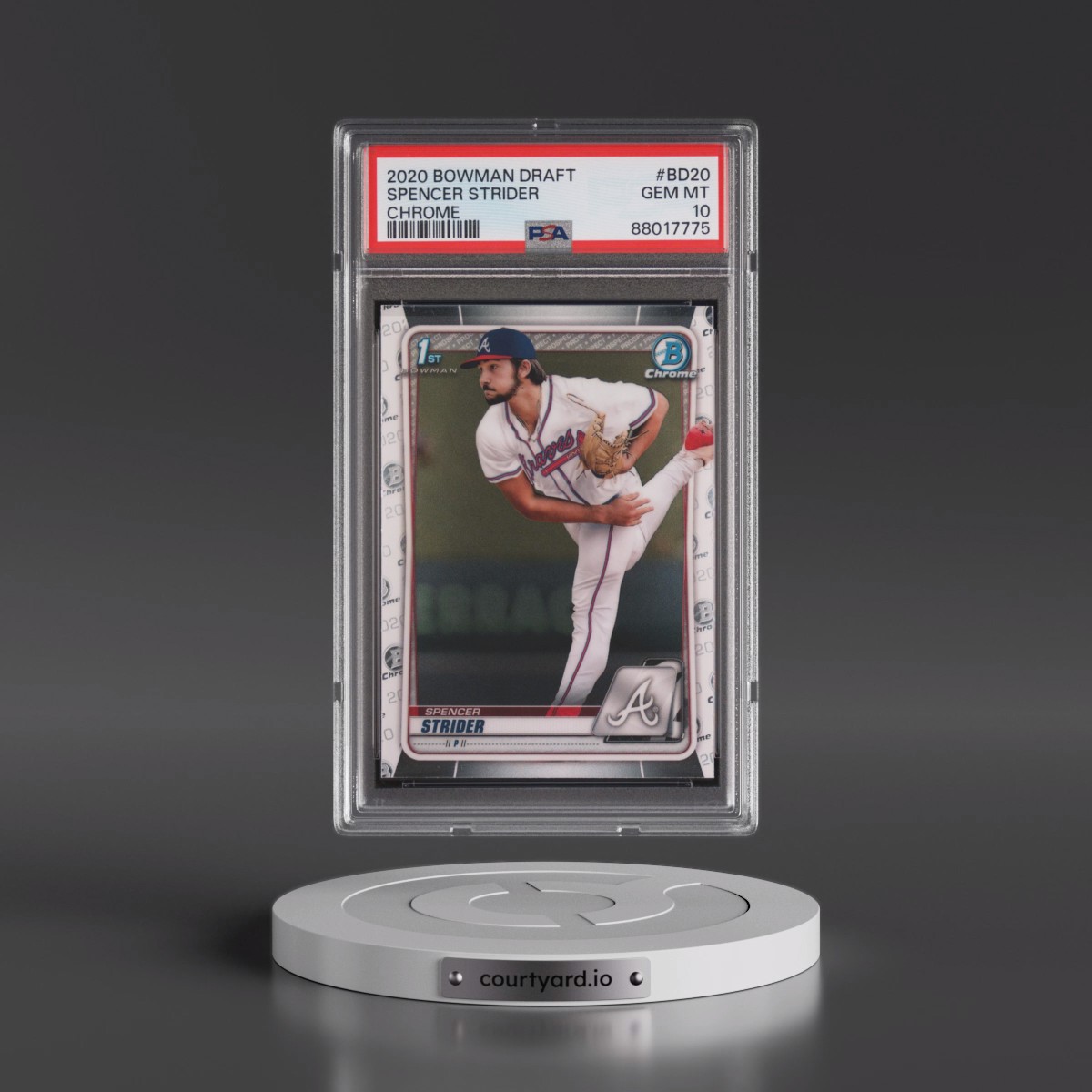 2020 Bowman Draft #BD20 Spencer Strider - Chrome (PSA 10 GEM MINT)