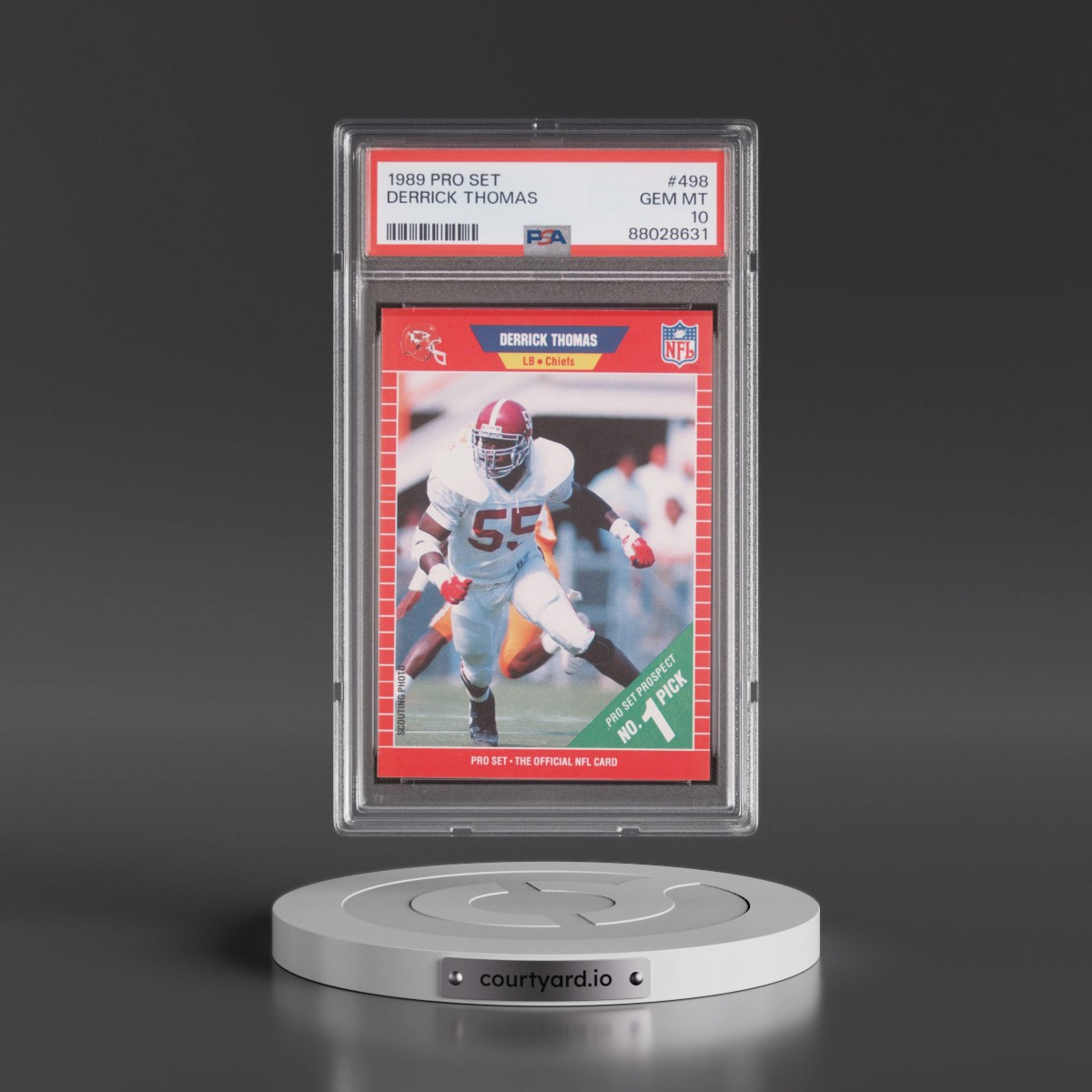 1989 Pro Set #498 Derrick Thomas (PSA 10 GEM MINT)