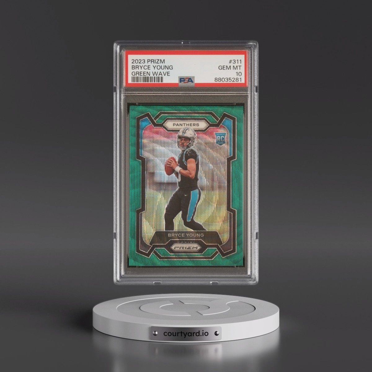 2023 Panini Prizm #311 Bryce Young - Green Wave (PSA 10 GEM MINT)