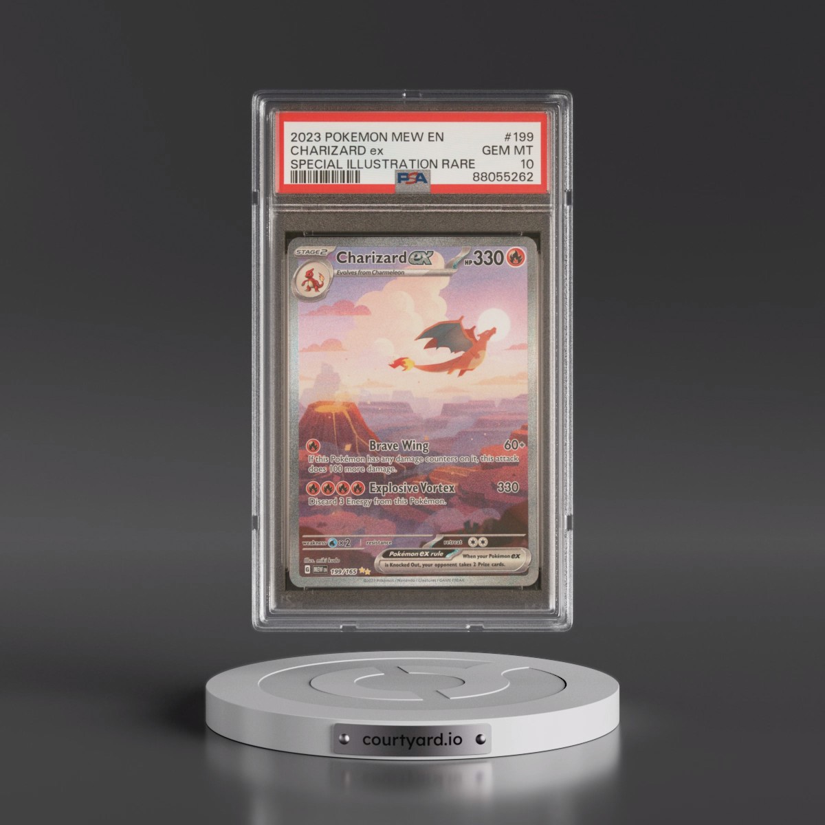 2023 Pokémon Mew EN-151 #199 Charizard EX - Holo Special Illustration Rare (PSA 10 GEM MINT)