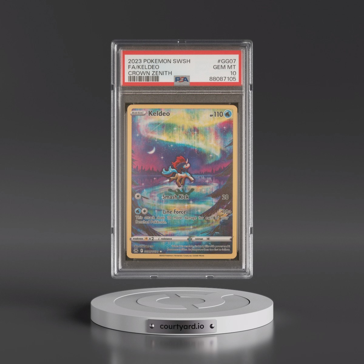 2023 Pokémon Sword and Shield Crown Zenith #GG07 Keldeo - Full Art (PSA 10 GEM MINT)