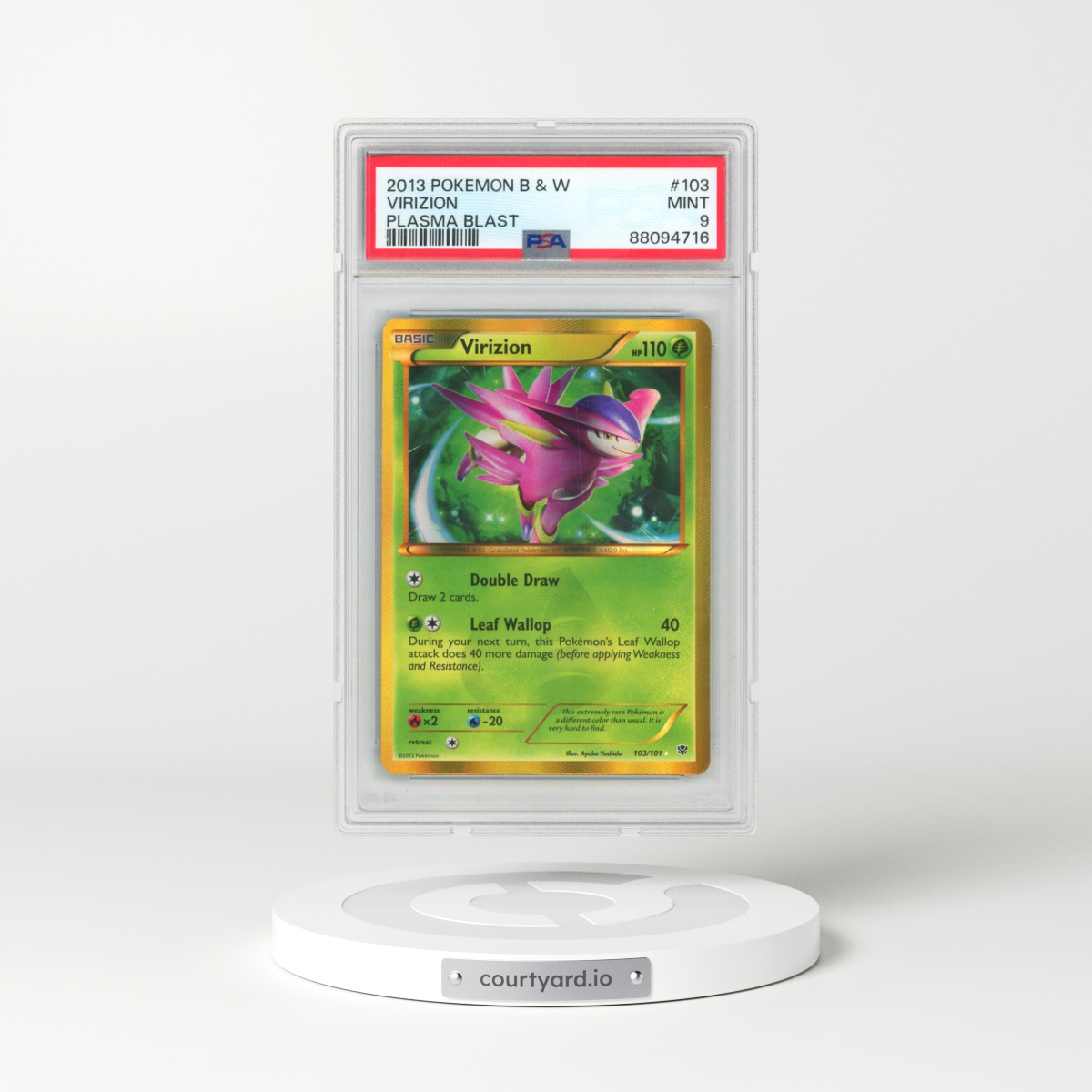 2013 Pokémon Black & White Plasma Blast #103 Virizion (PSA 9 MINT)