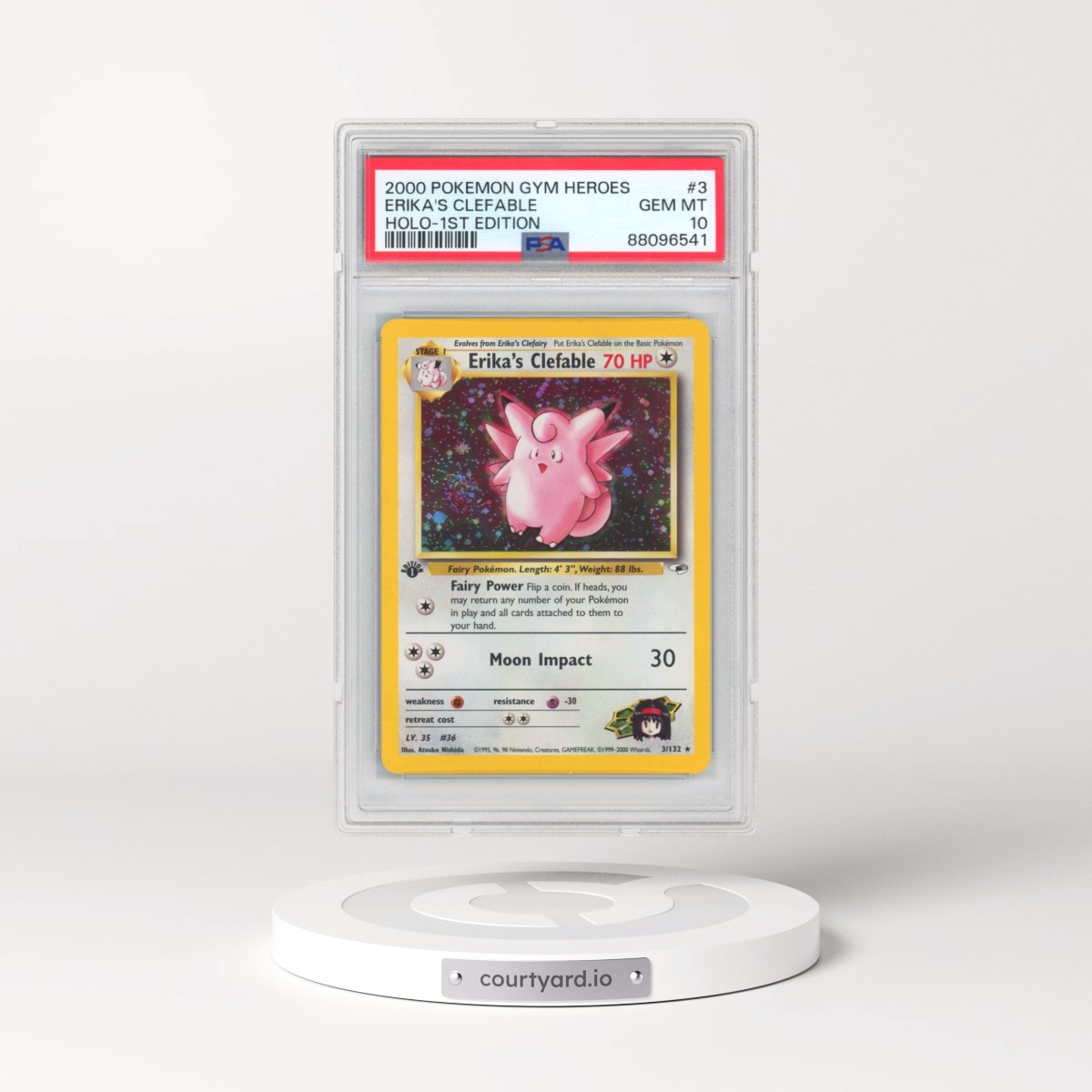 2000 Pokémon Gym Heroes #3 Erika's Clefable - 1st Edition Holo (PSA 10 GEM MINT)