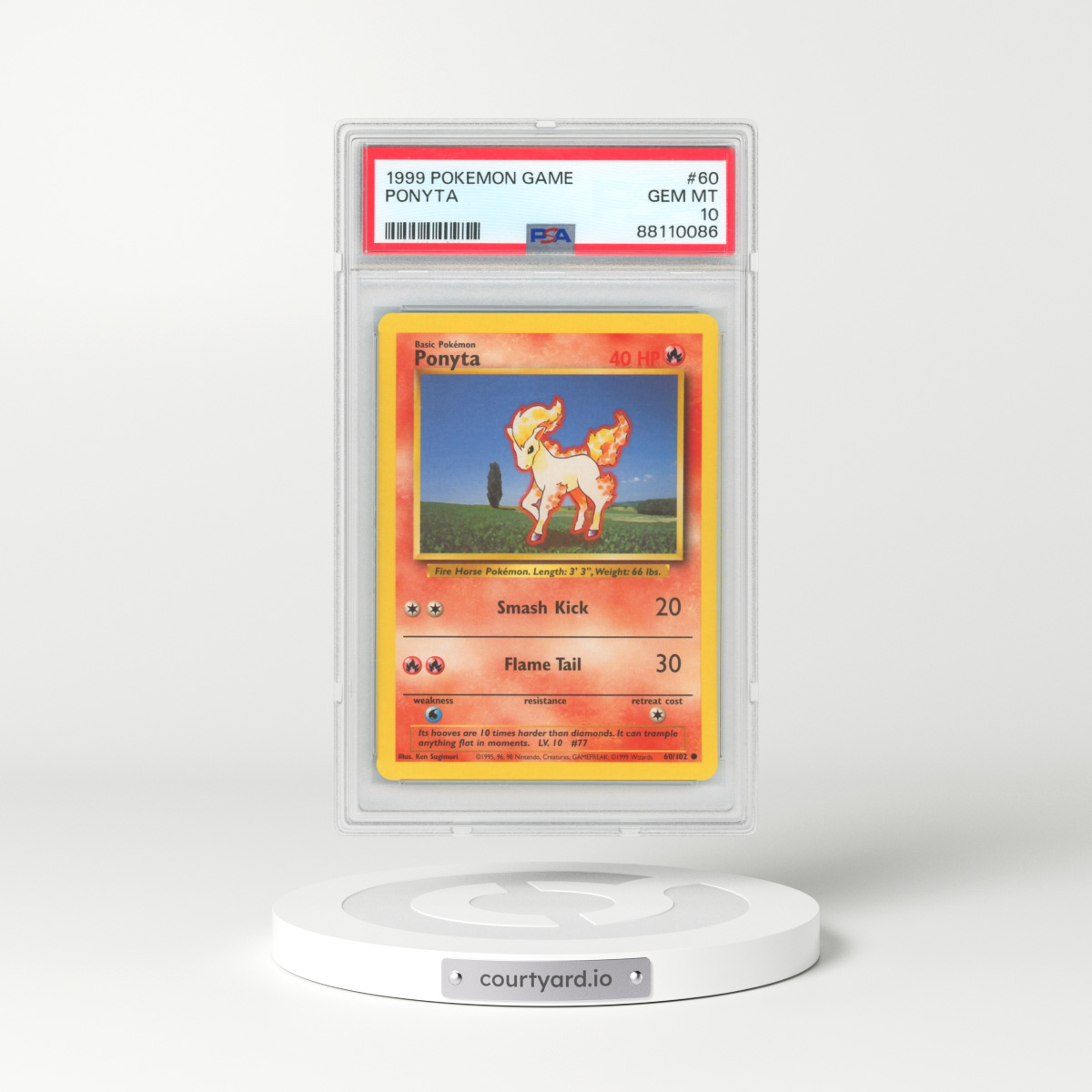1999 Base Set #60 Ponyta (PSA 10 GEM MINT)