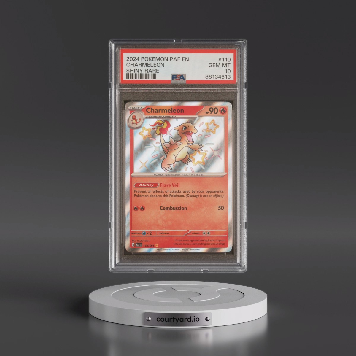 2024 Pokémon Paf EN-Paldean Fates #110 Charmeleon - Shiny Rare (PSA 10 GEM MINT)