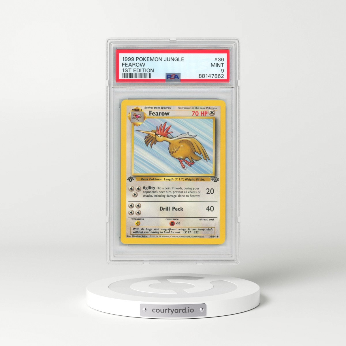 1999 Pokémon Jungle #36 Fearow - 1st Edition (PSA 9 MINT)