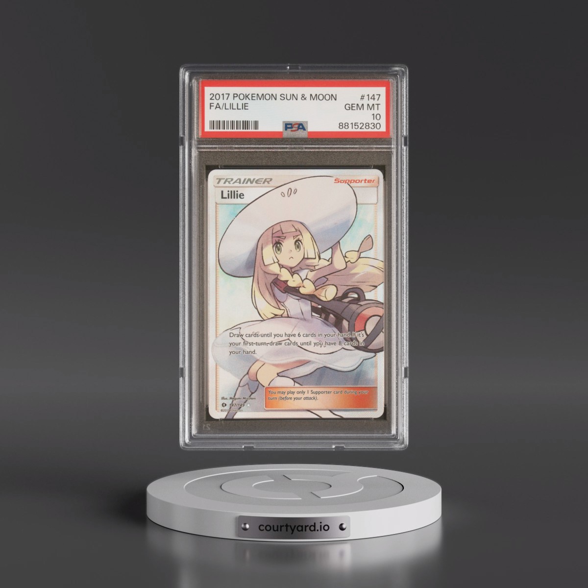 2017 Pokémon Sun & Moon #147 Lillie - Full Art (PSA 10 GEM MINT)