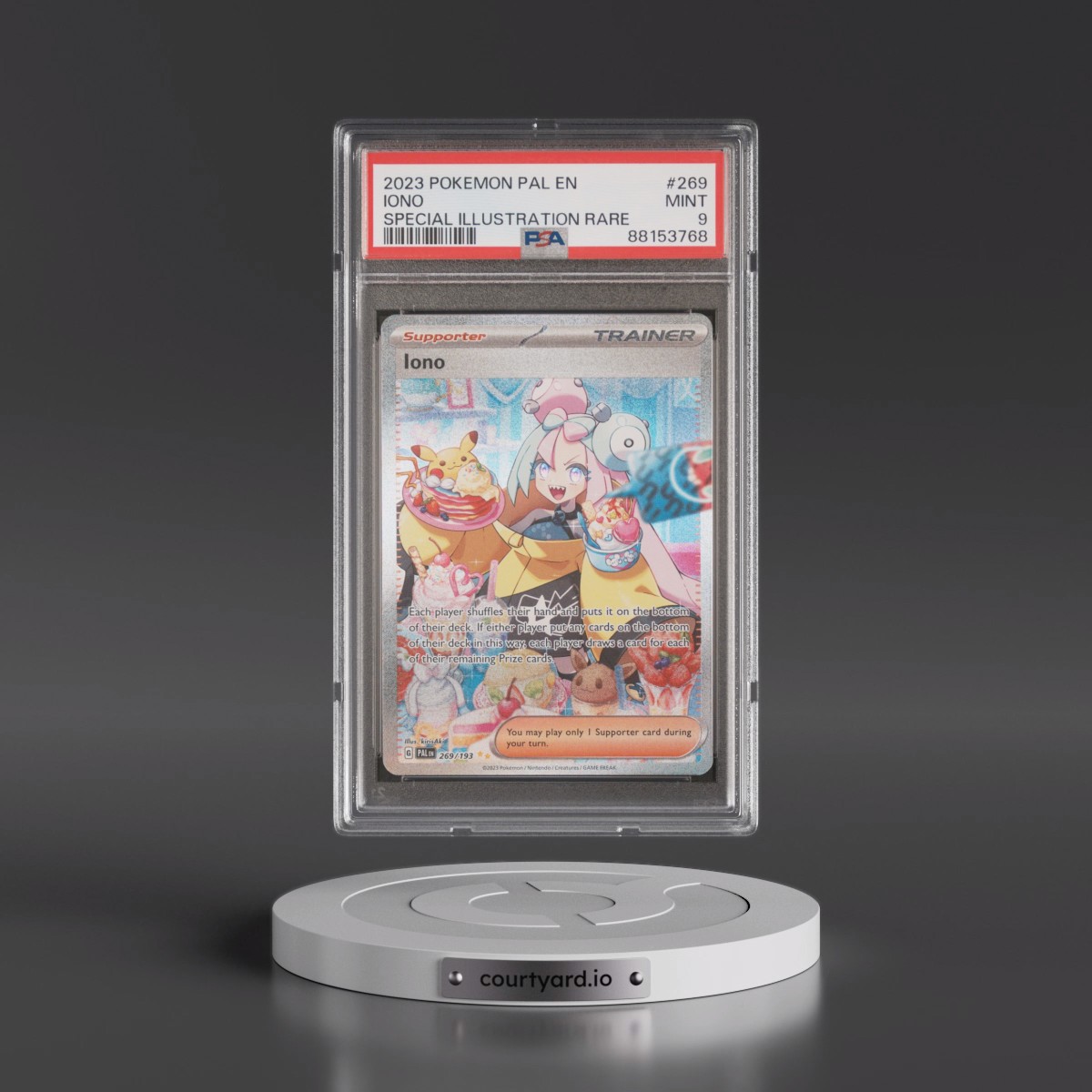 2023 Pokémon Pal EN-Paldea Evolved #269 Iono - Special Illustration Rare (PSA 9 MINT)