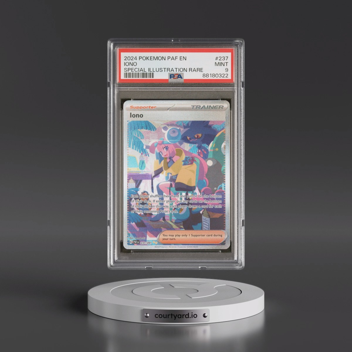 2024 Pokémon Paf EN-Paldean Fates #237 Iono - Special Illustration Rare (PSA 9 MINT)