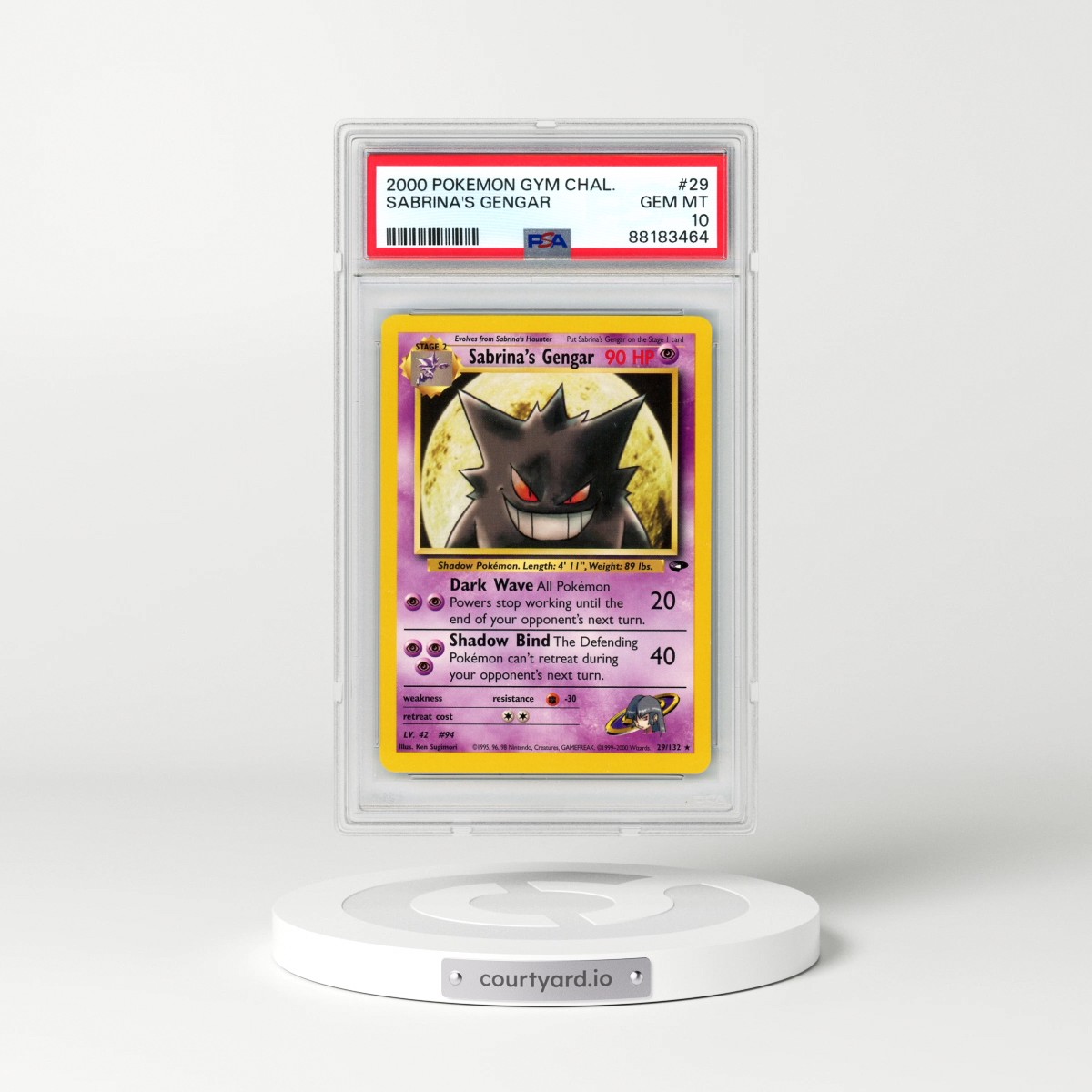 2000 Pokémon Gym Challenge #29 Sabrina's Gengar (PSA 10 GEM MINT)