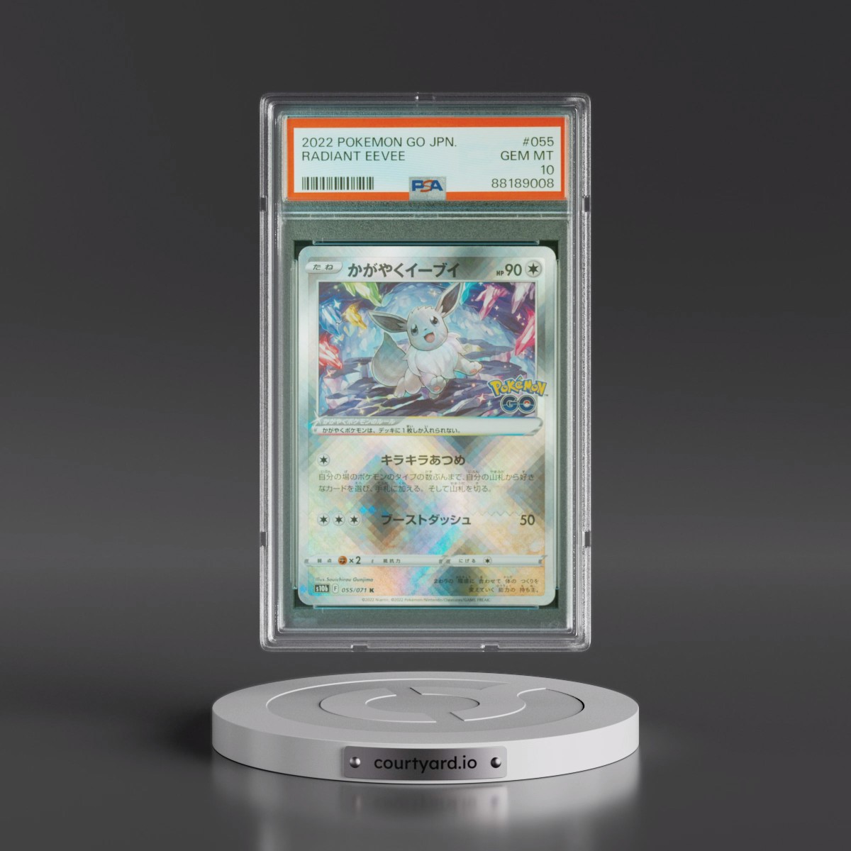 2022 Pokémon Go #055 Radiant Eevee - Holo (PSA 10 GEM MINT)