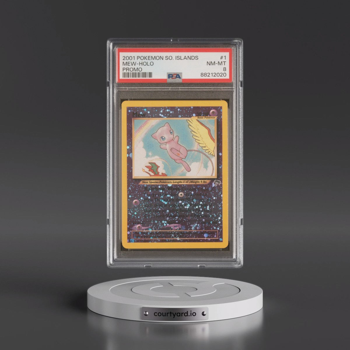 2001 Pokémon Southern Islands Promo #1 Mew - Holo (PSA 8 NM-MT)