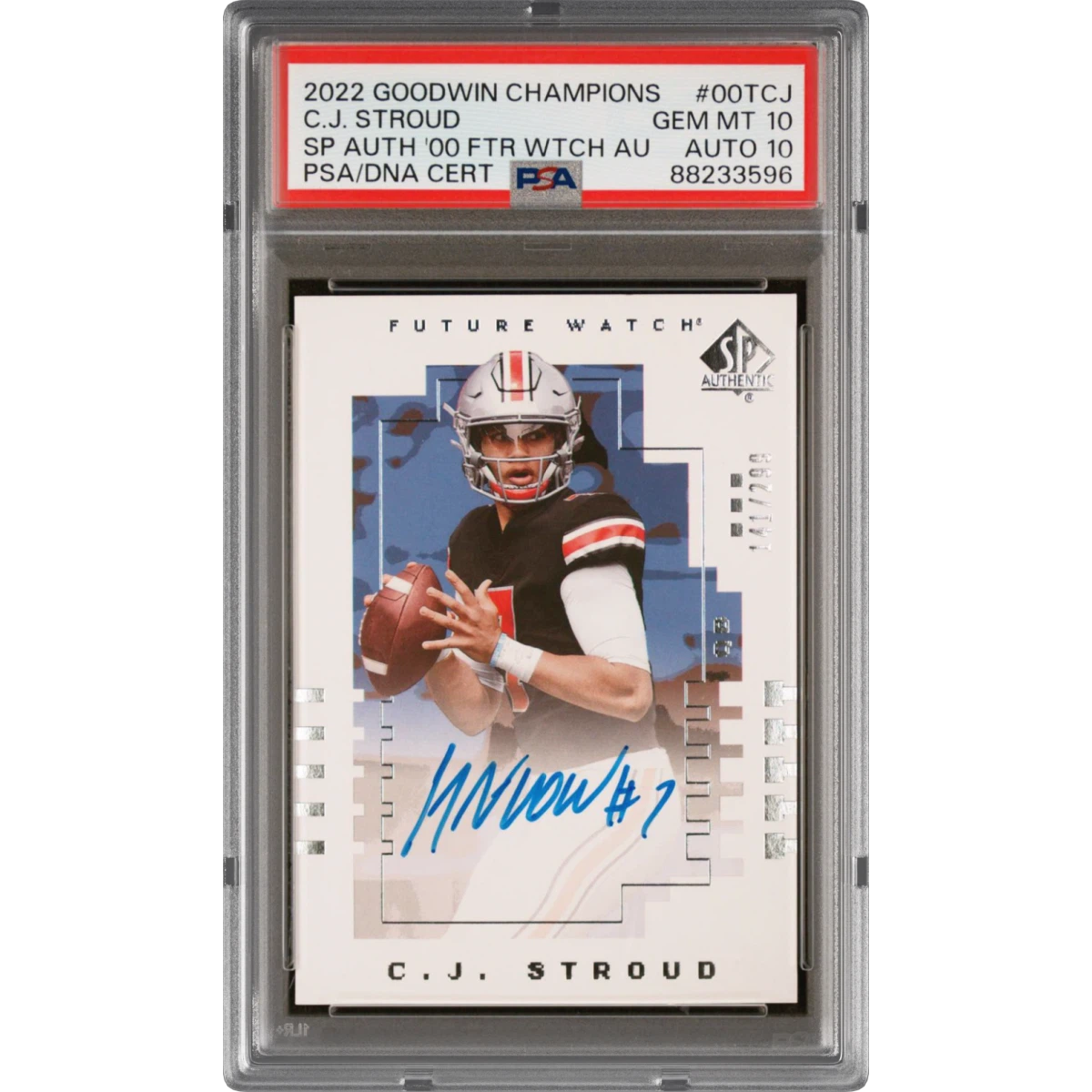 2022 Upper Deck Goodwin Champions SP Authentic 2000 Future Watch Auto #00TCJ CJ Stroud (PSA 10 GEM MINT)