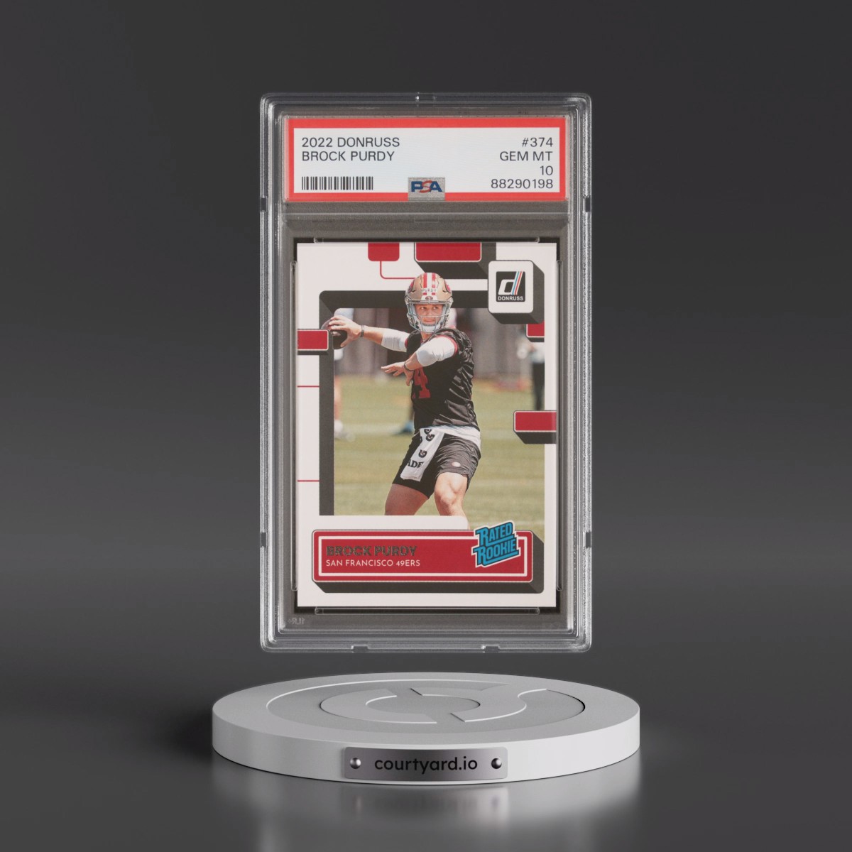 2022 Panini Donruss #374 Brock Purdy (PSA 10 GEM MINT)