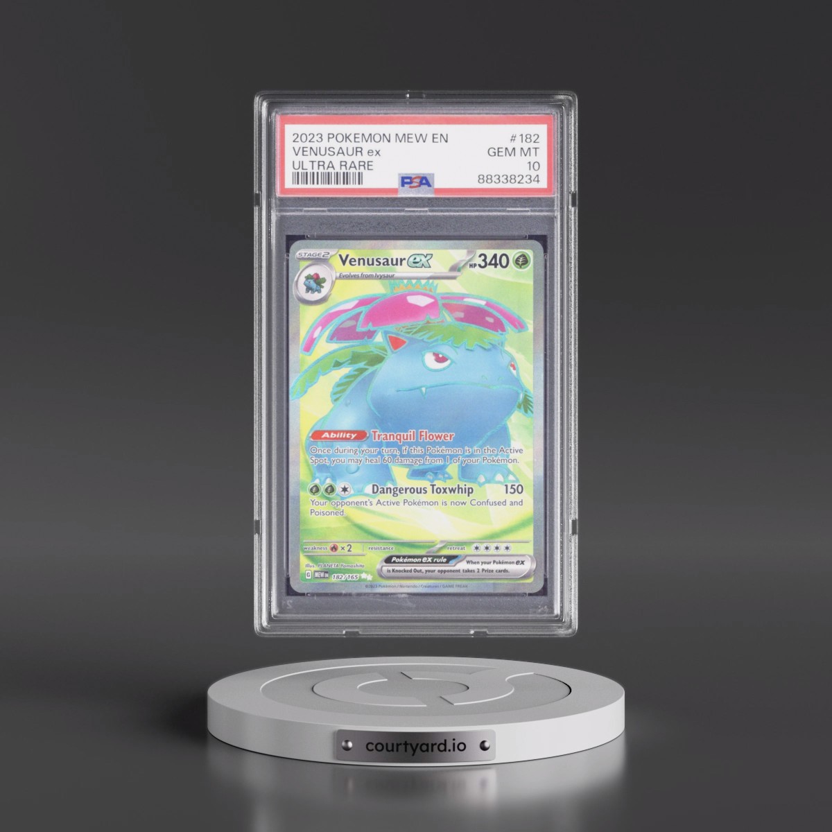 2023 Pokémon Mew EN-151 #182 Venusaur EX - Holo Ultra Rare (PSA 10 GEM MINT)