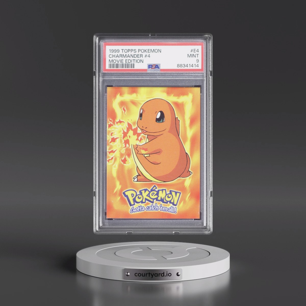1999 Topps Pokémon the Movie Edt #E4 Charmander #4 (PSA 9 MINT)