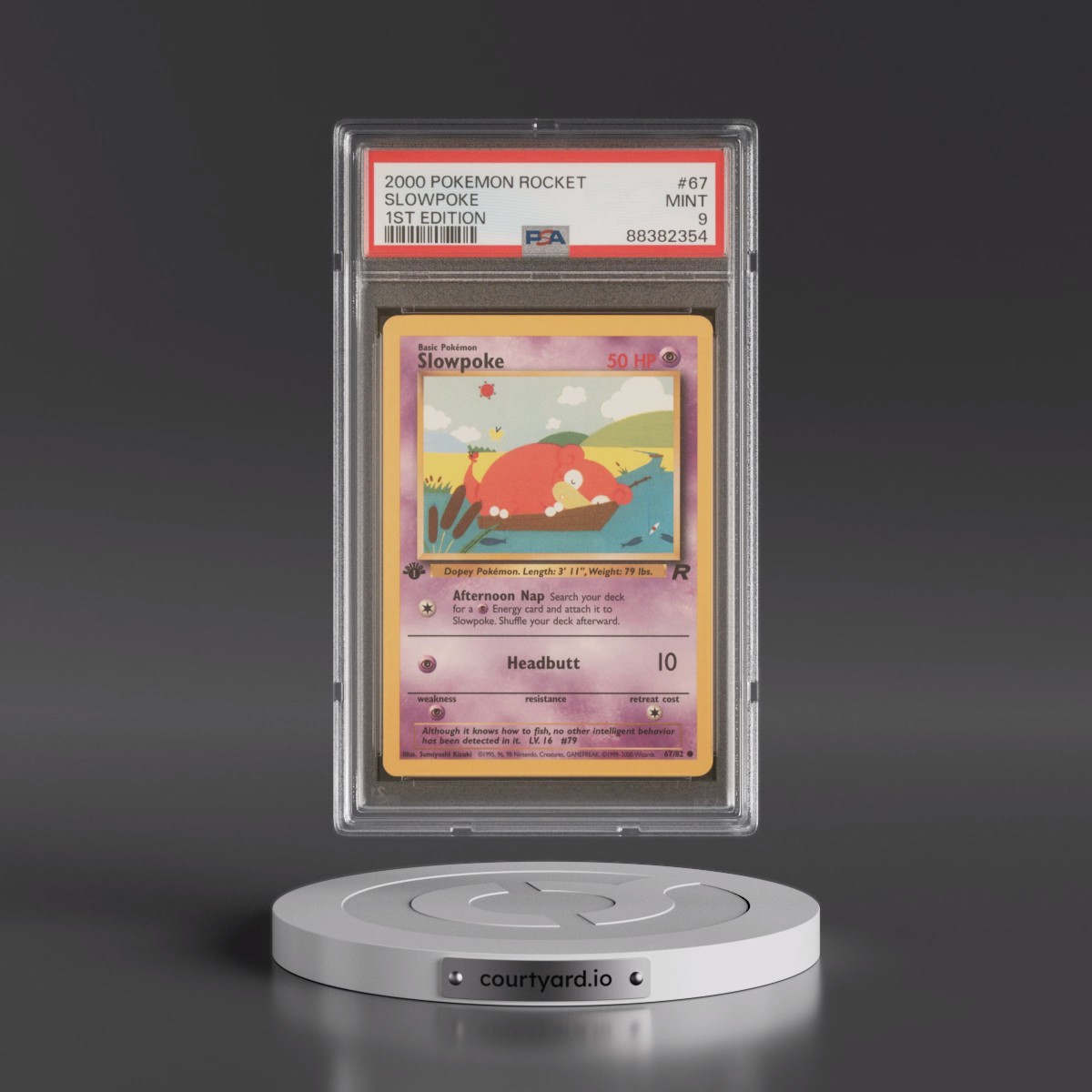 2000 Pokémon Rocket #67 Slowpoke - 1st Edition (PSA 9 MINT)