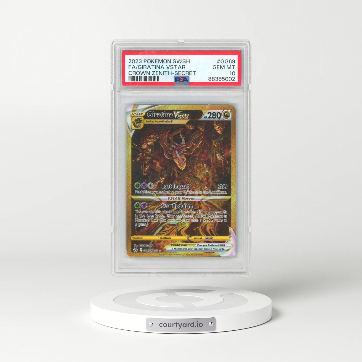 2023 Pokémon Sword and Shield Crown Zenith #GG69 Giratina Vstar - Full Art Secret (PSA 10 GEM MINT)