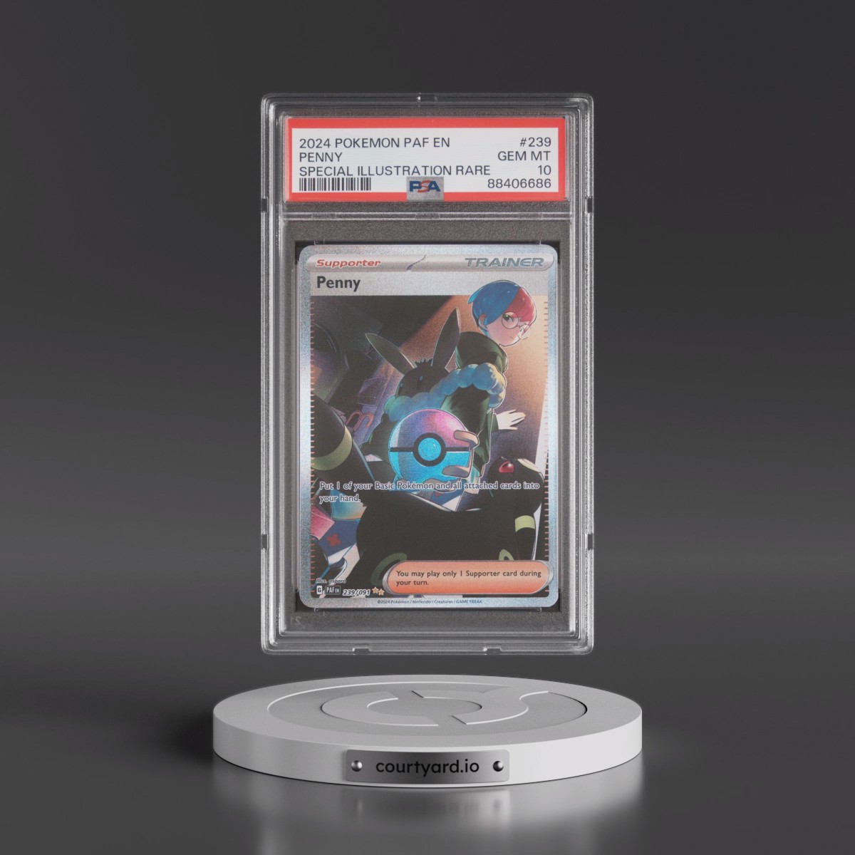 2024 Pokémon Paf EN-Paldean Fates #239 Penny - Special Illustration Rare (PSA 10 GEM MINT)