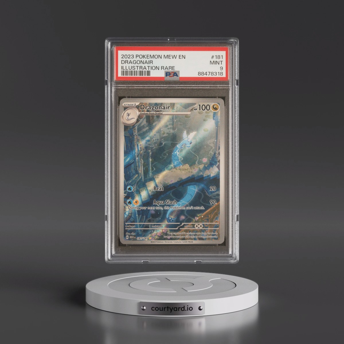 2023 Pokémon Mew EN-151 #181 Dragonair - Illustration Rare (PSA 9 MINT)