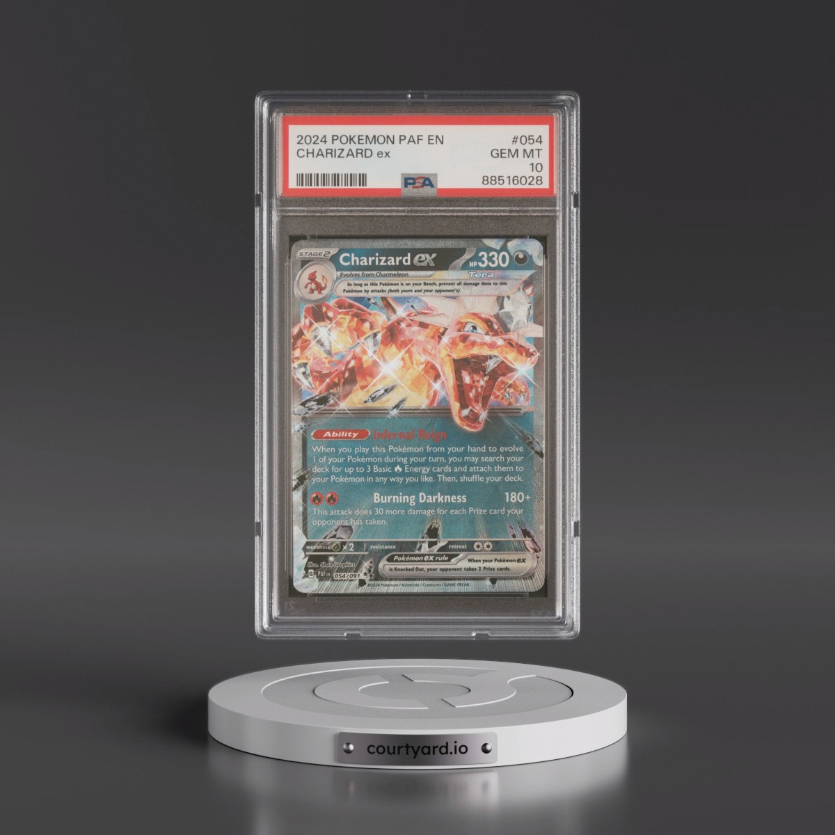 2024 Pokémon Paf EN-Paldean Fates #054 Charizard EX - Holo (PSA 10 GEM MINT)