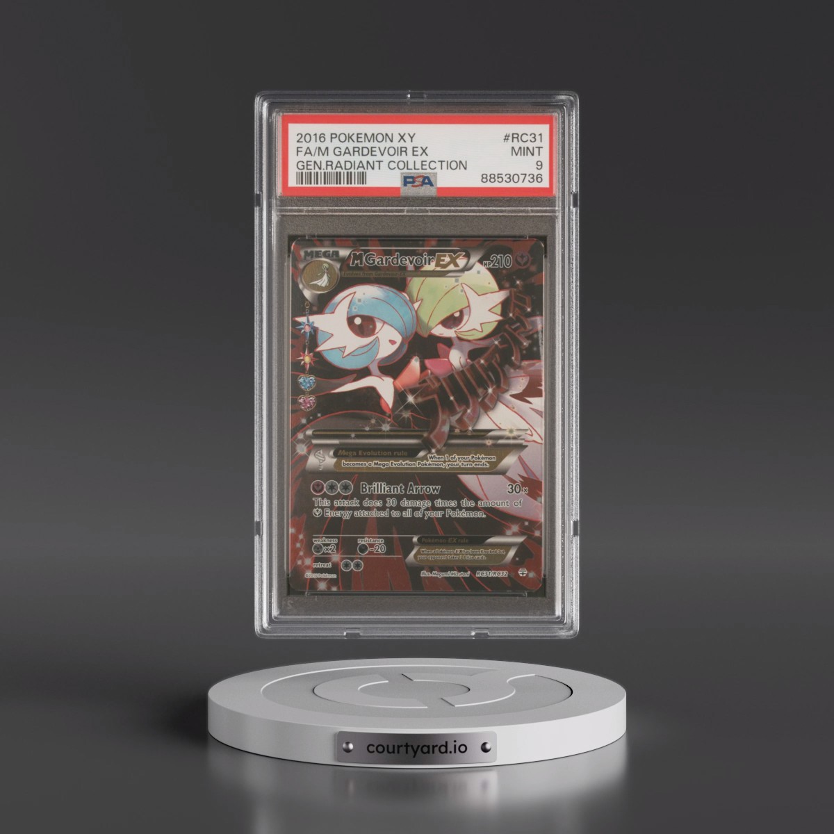 2016 Pokémon XY Generations Radiant Collection #RC31 M Gardevoir EX - Holo Full Art (PSA 9 MINT)