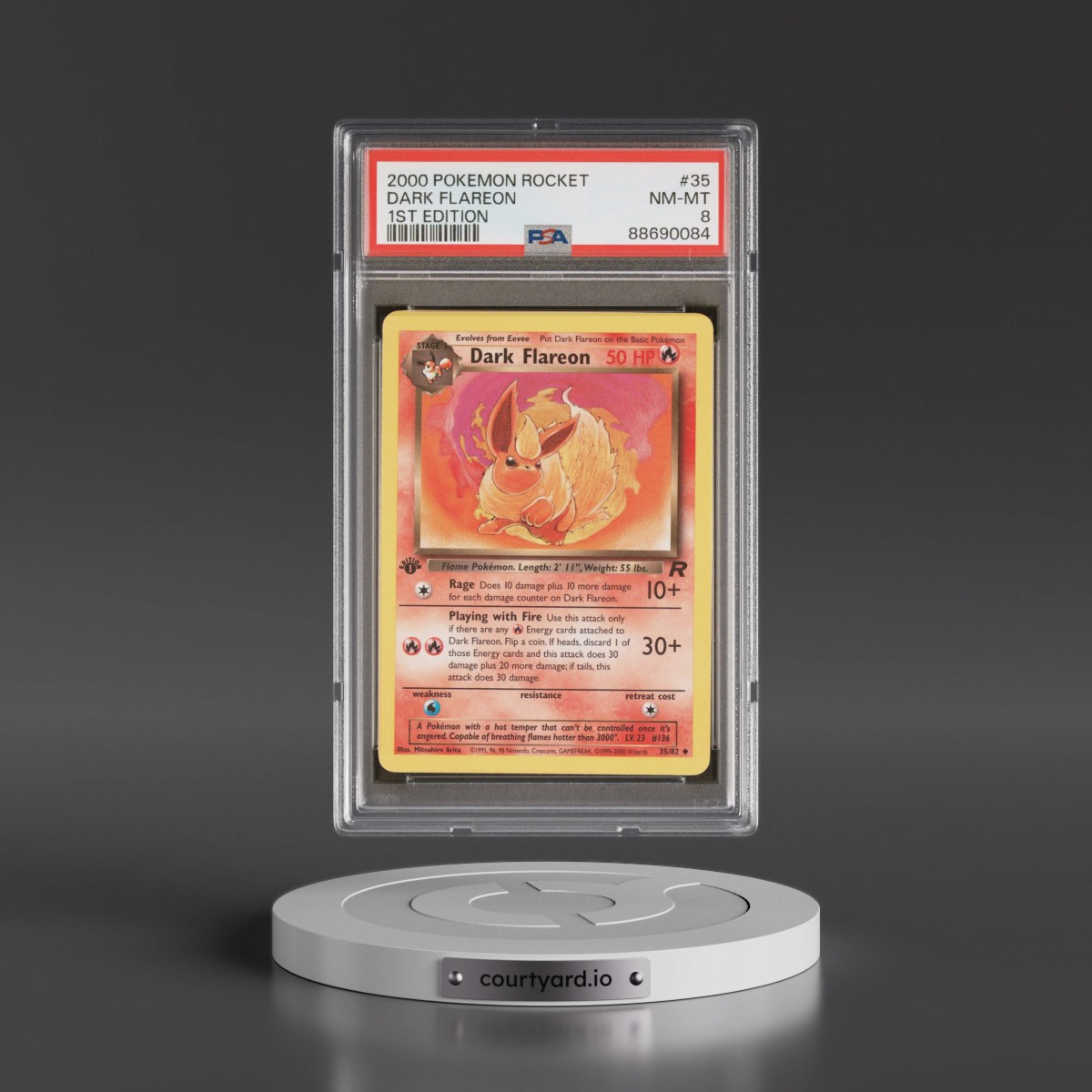 2000 Pokémon Rocket #35 Dark Flareon - 1st Edition (PSA 8 NM-MT)
