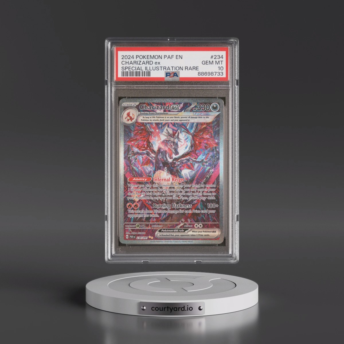 2024 Pokémon Paf EN-Paldean Fates #234 Charizard EX - Holo Special Illustration Rare (PSA 10 GEM MINT)