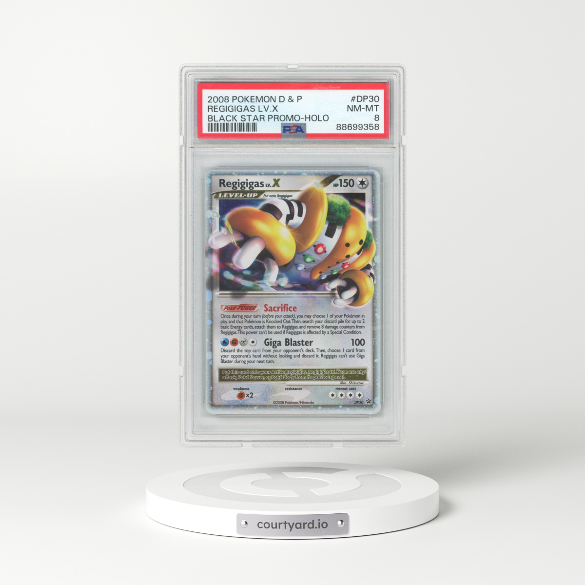 2008 Pokémon Diamond & Pearl Black Star Promo #DP30 Regigigas LV.X - Holo (PSA 8 NM-MT)