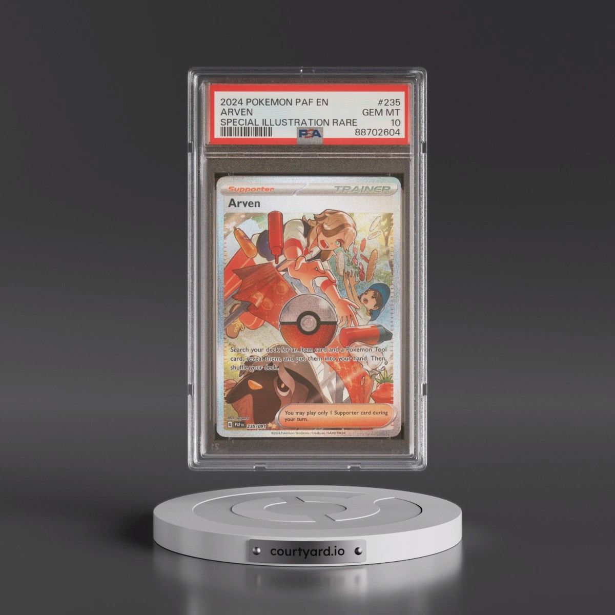 2024 Pokémon Paf EN-Paldean Fates #235 Arven - Special Illustration Rare (PSA 10 GEM MINT)
