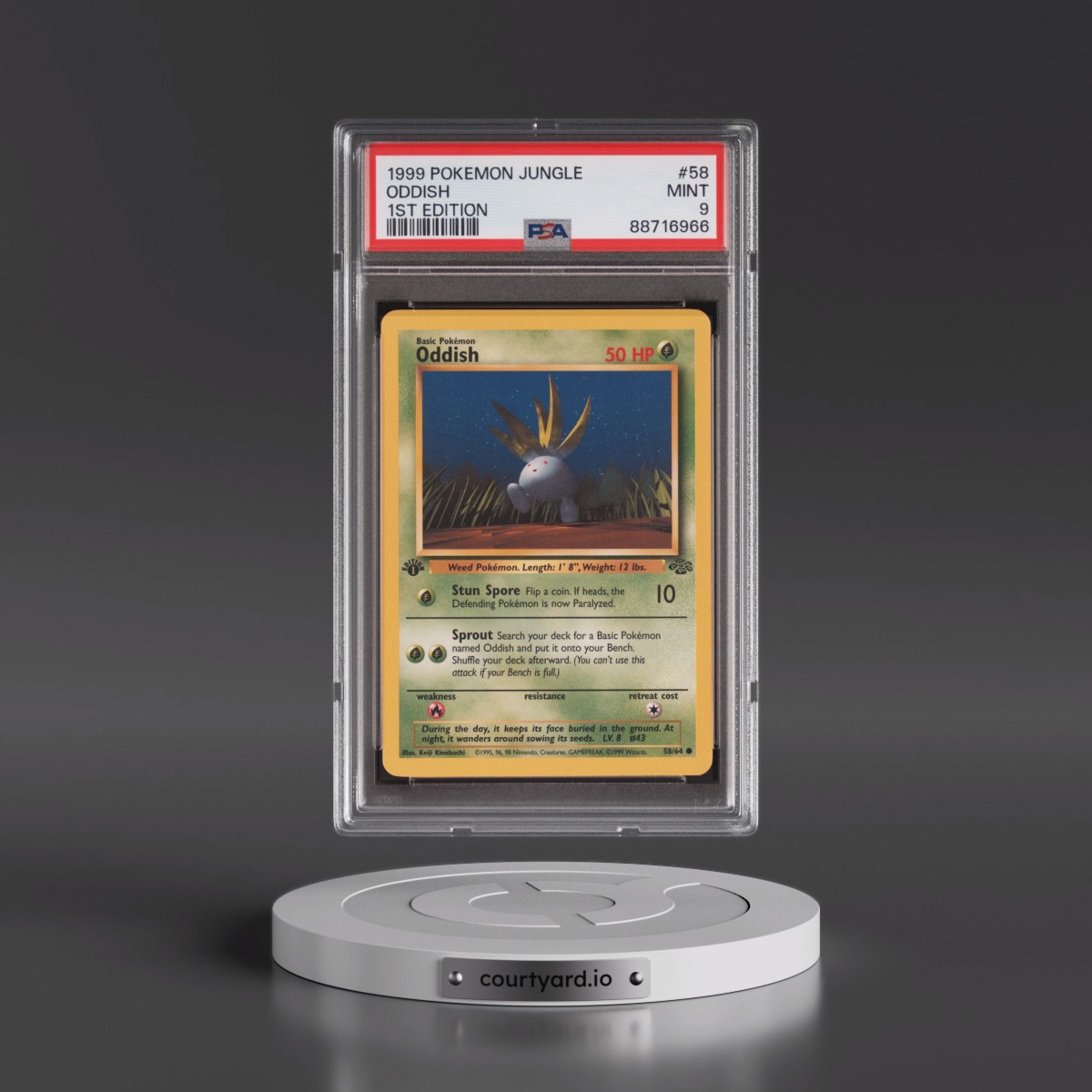 1999 Pokémon Jungle #58 Oddish - 1st Edition (PSA 9 MINT)