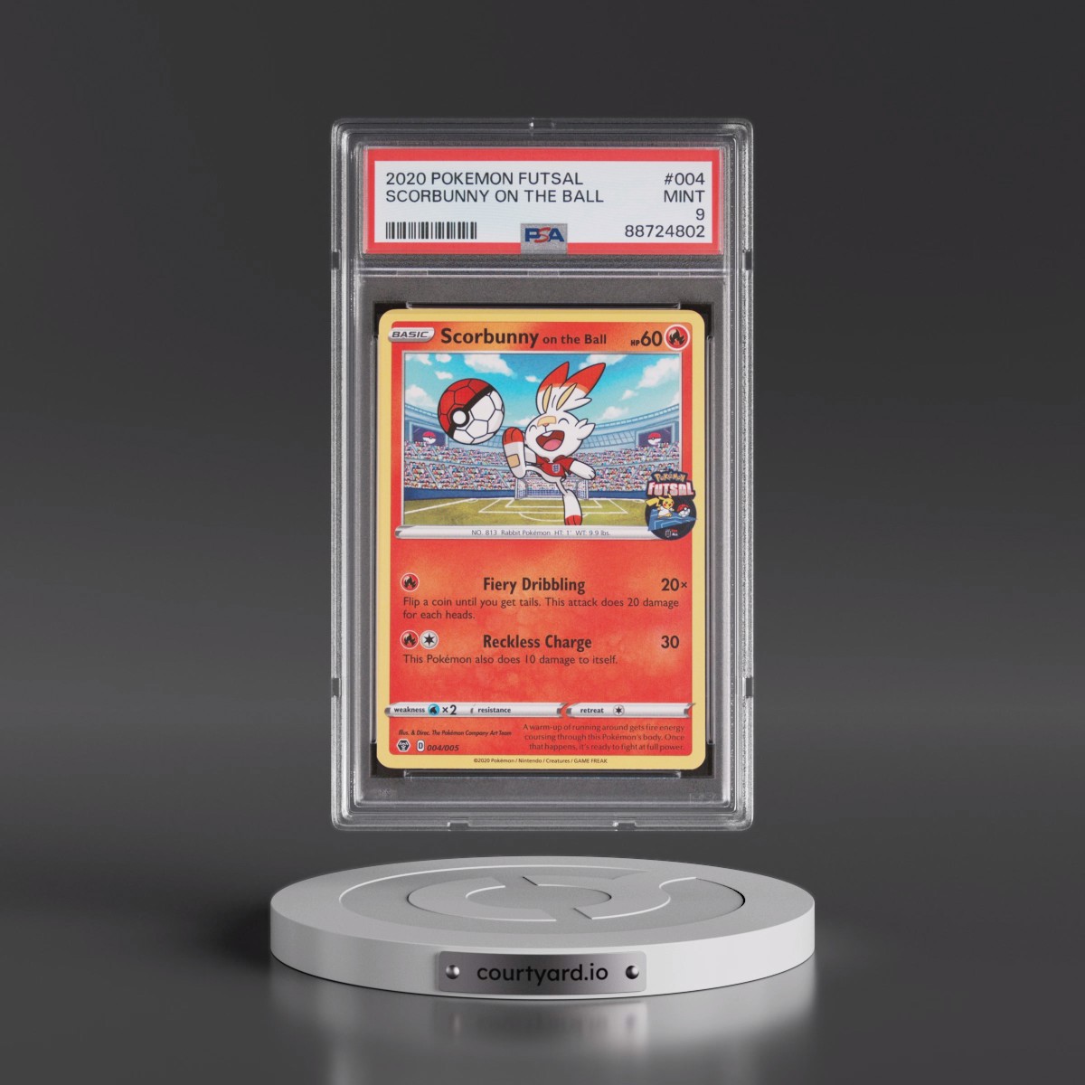 2020 Pokémon Futsal #004 Scorbunny on the Ball (PSA 9 MINT)