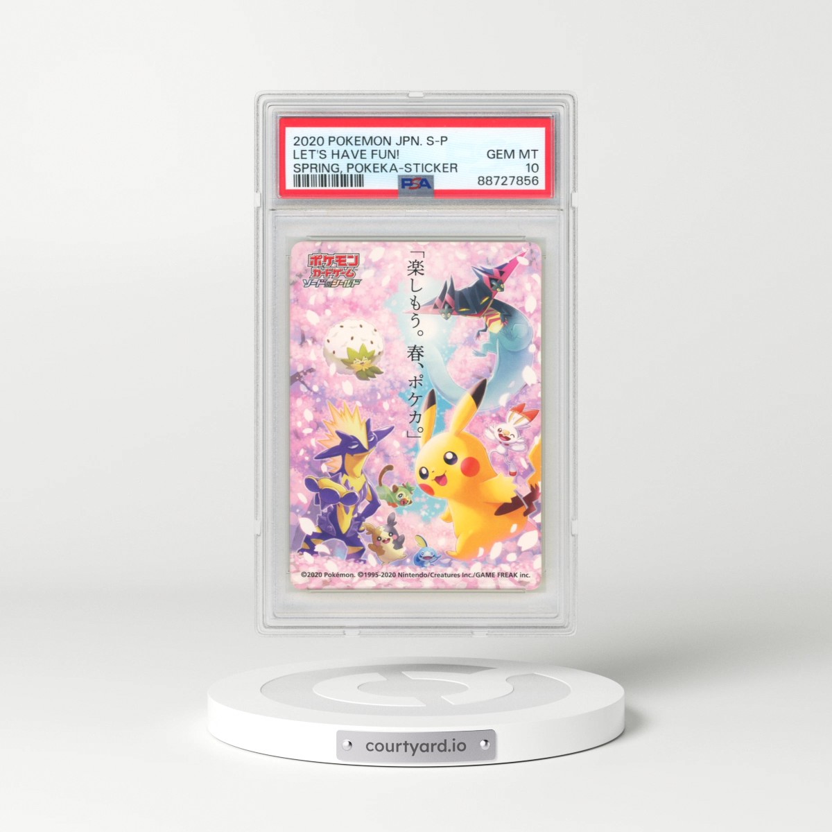 2020 Pokémon S Promo Let's Have Fun! Spring, Pokeka - Sticker (PSA 10 GEM MINT)