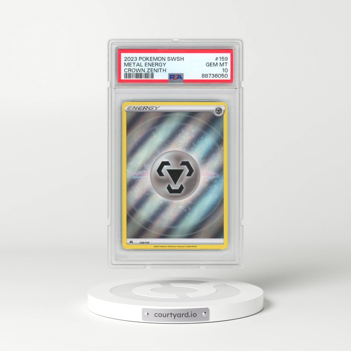 2023 Pokémon Sword and Shield Crown Zenith #159 Metal Energy (PSA 10 GEM MINT)