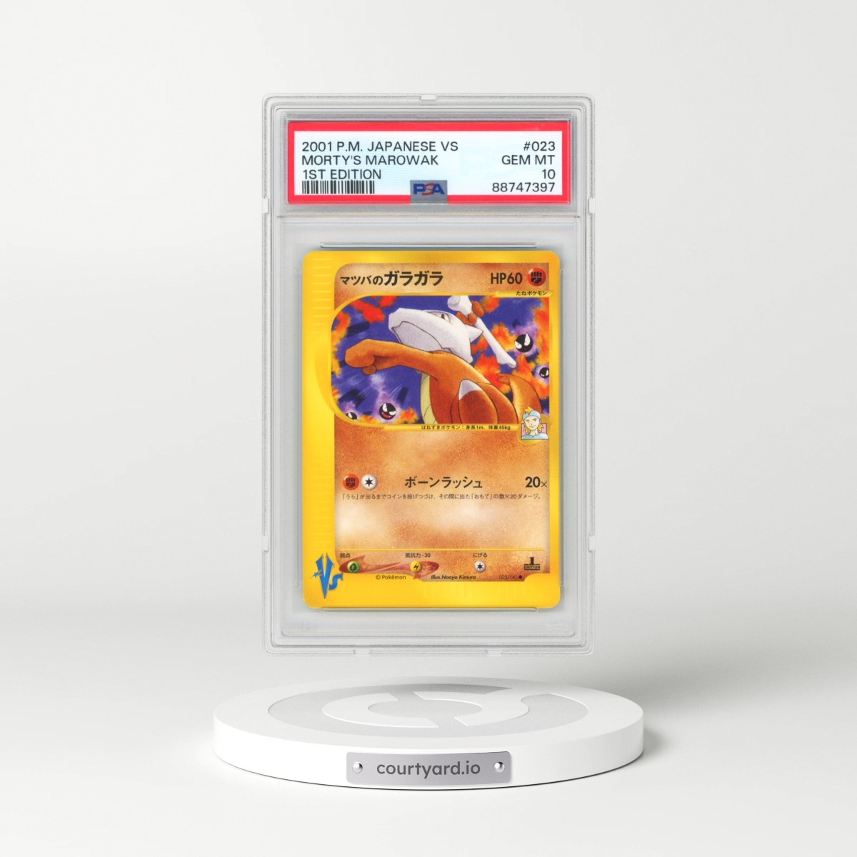 2001 Pokémon VS #023 Morty's Marowak - 1st Edition (PSA 10 GEM MINT)