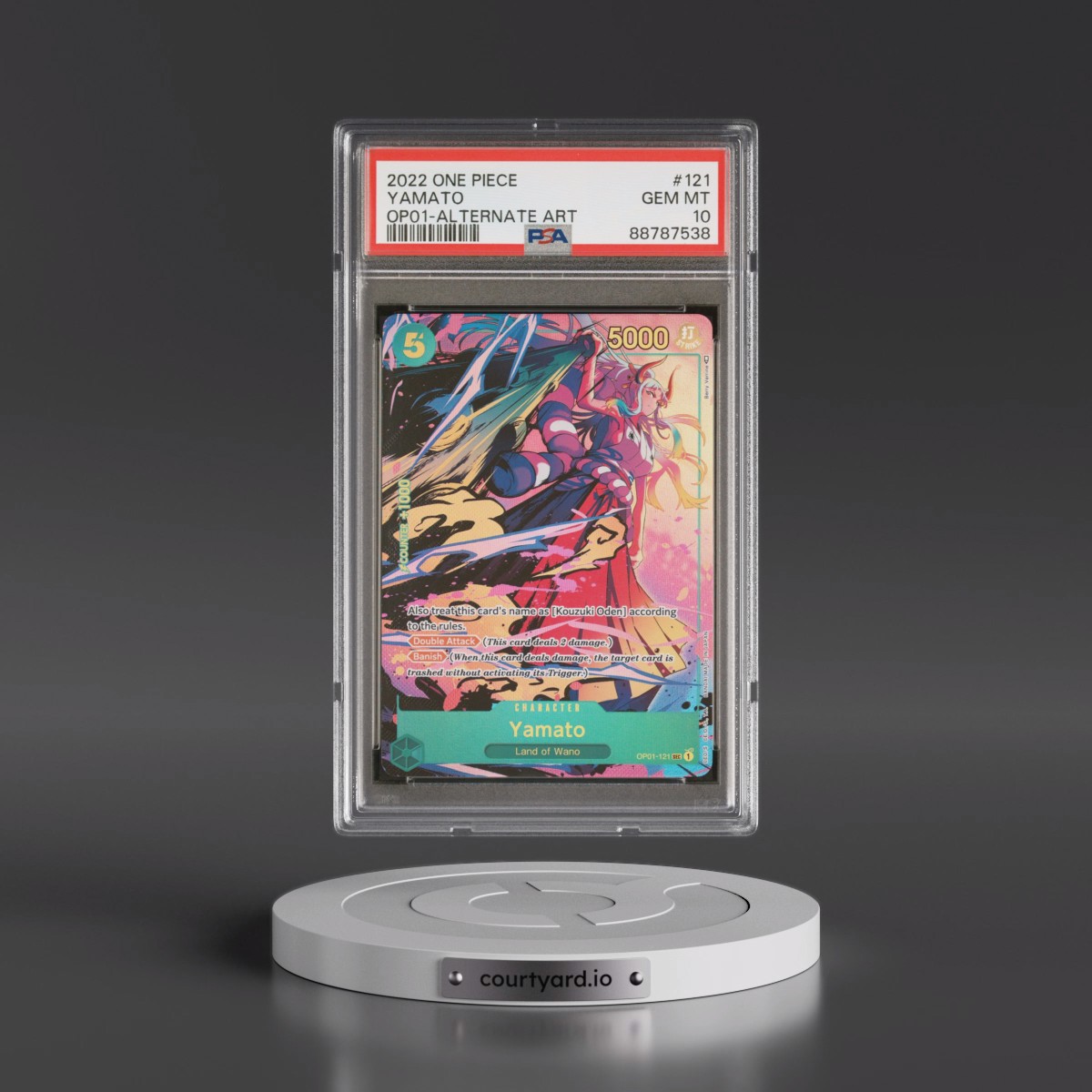 2022 One Piece OP01-Romance Dawn #121 Yamato - Alternate Art (PSA 10 GEM MINT)
