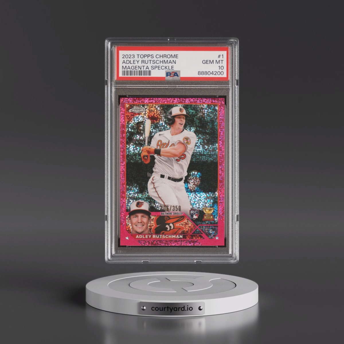 2023 Topps Chrome #1 Adley Rutschman - Magenta Speckle (PSA 10 GEM MINT)