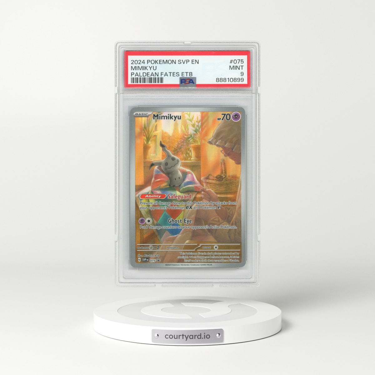 2024 Scarlet & Violet Promos #75 Mimikyu - Full Art Holo (PSA 9 MINT)