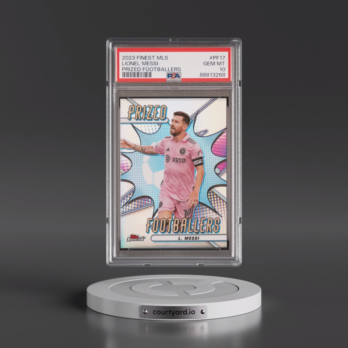 2023 Topps Finest MLS Prized Footballers #PF17 Lionel Messi (PSA 10 GEM MINT)