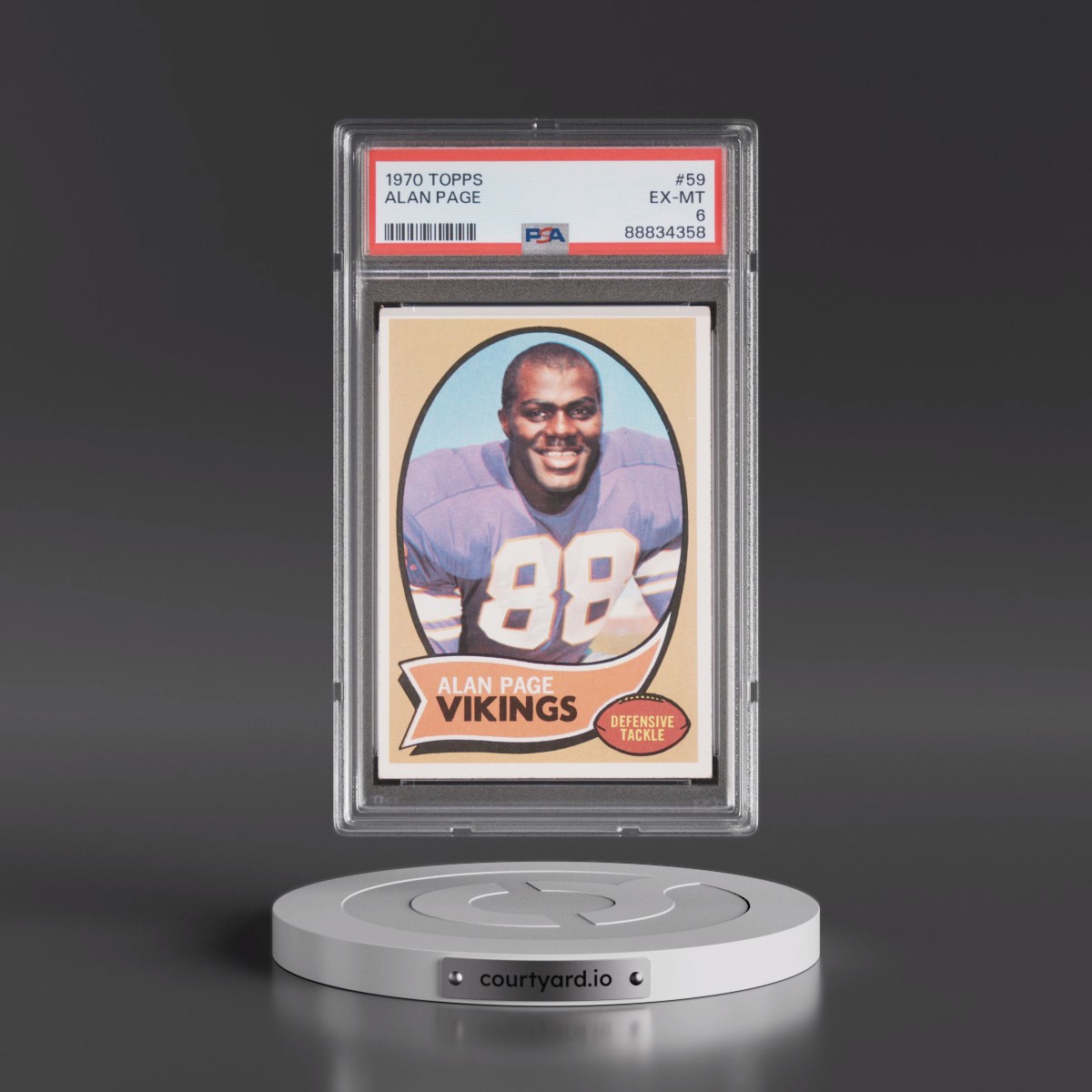 1970 Topps #59 Alan Page (PSA 6 EX-MT)