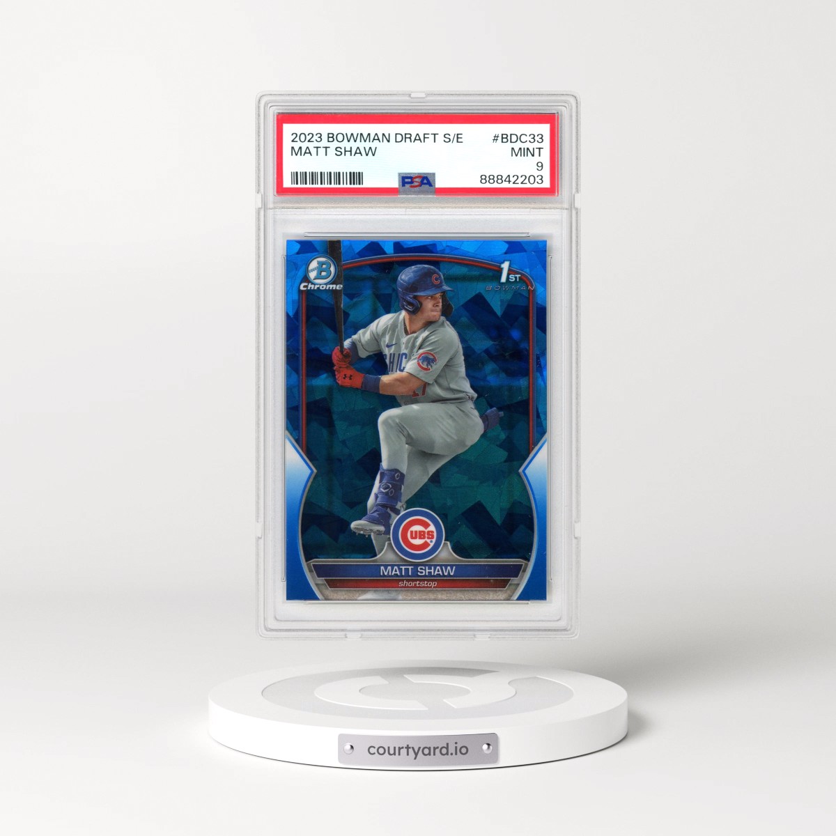 2023 Bowman Draft Sapphire Edition #BDC33 Matt Shaw (PSA 9 MINT)