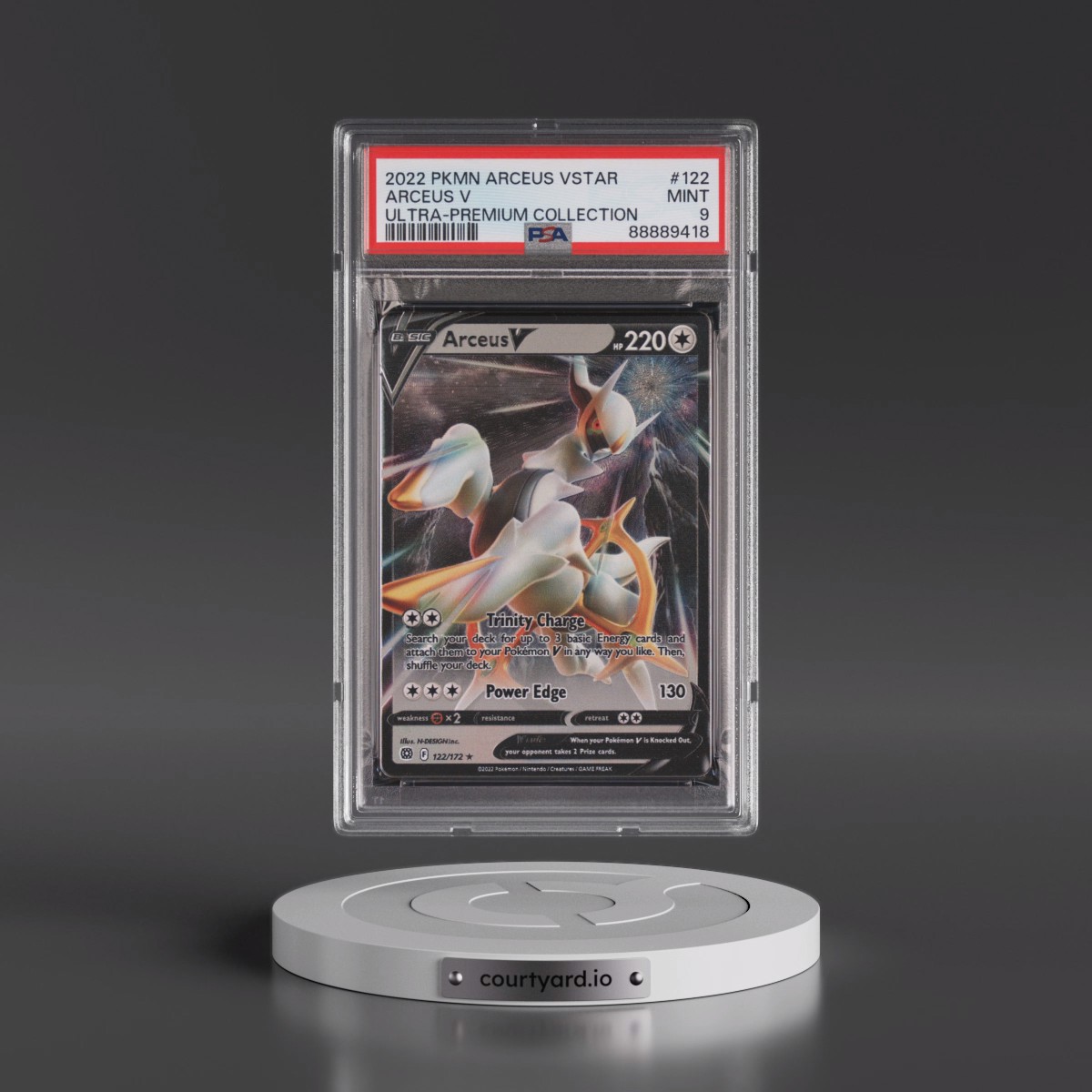 2022 Pokémon Arceus Vstar Ultra-Premium Collection #122 Arceus V - Holo (PSA 9 MINT)