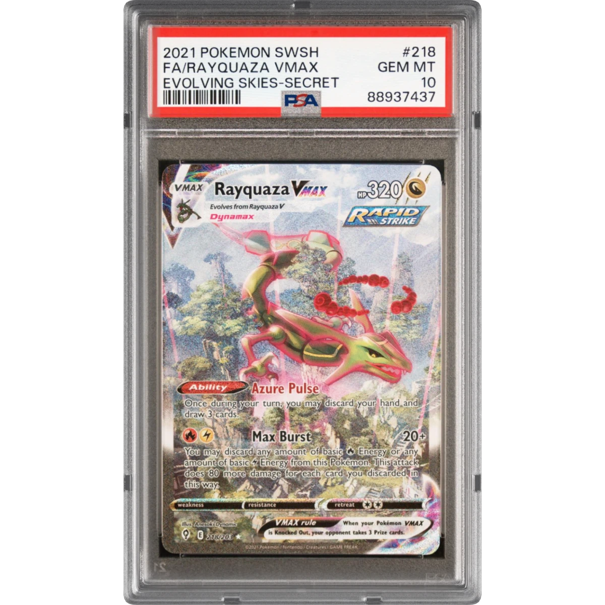 Rayquaza Vmax card artwork