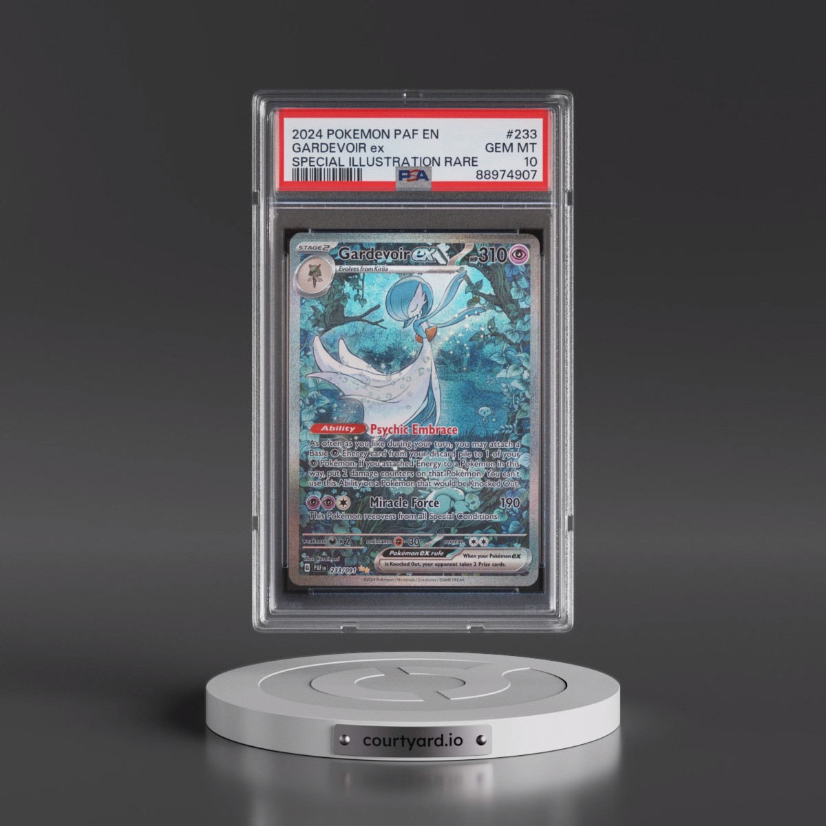 2024 Pokémon Paf EN-Paldean Fates #233 Gardevoir EX - Holo Special Illustration Rare (PSA 10 GEM MINT)