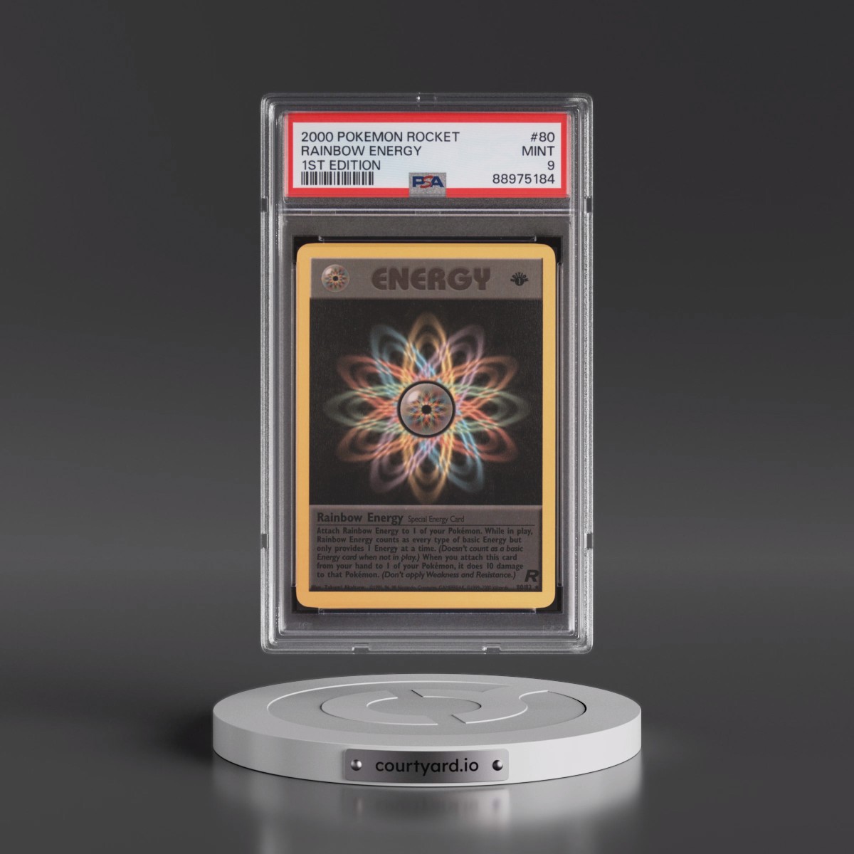 2000 Pokémon Rocket #80 Rainbow Energy - 1st Edition (PSA 9 MINT)