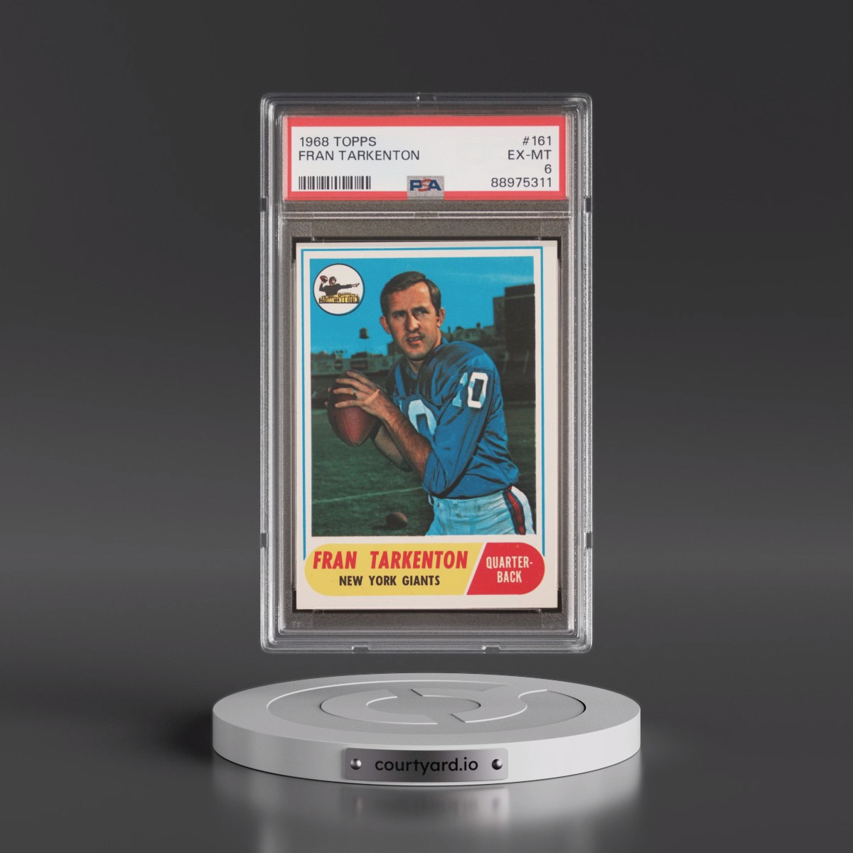 1968 Topps #161 Fran Tarkenton (PSA 6 EX-MT)