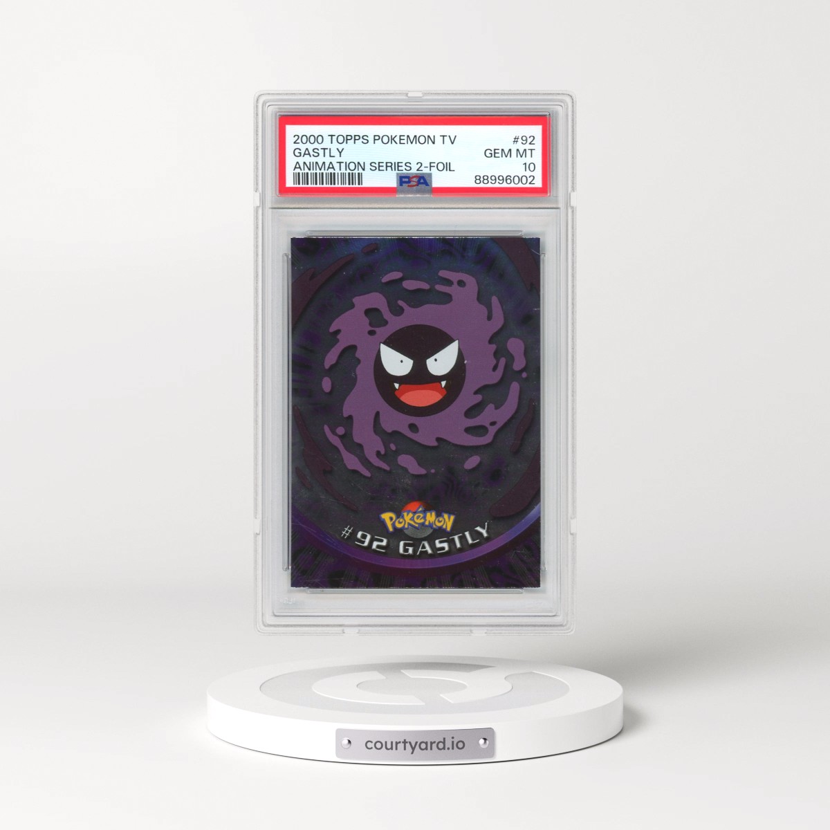 2000 Topps Pokémon TV Animation Series 2 #92 Gastly - Foil (PSA 10 GEM MINT)
