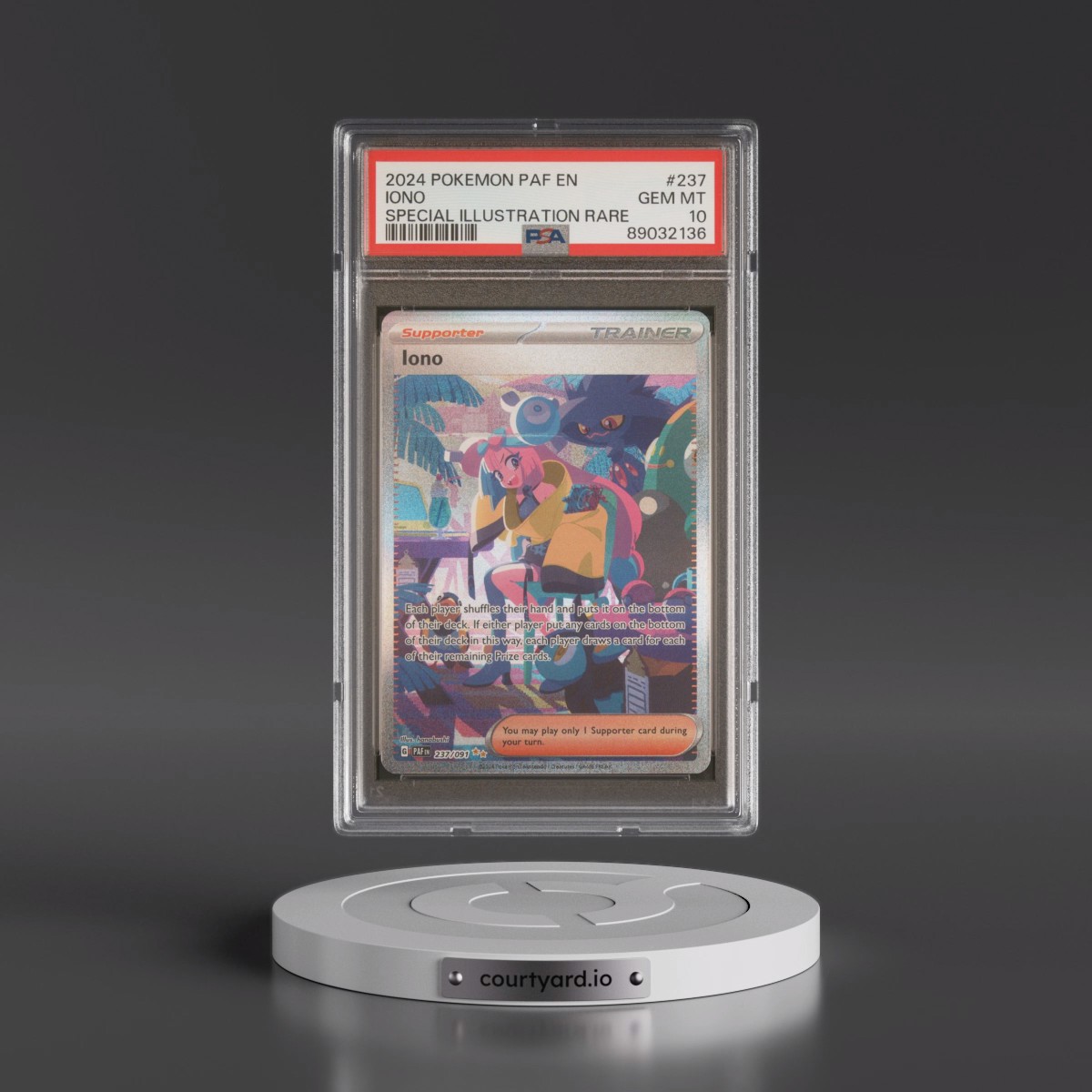 2024 Pokémon Paf EN-Paldean Fates #237 Iono - Special Illustration Rare (PSA 10 GEM MINT)