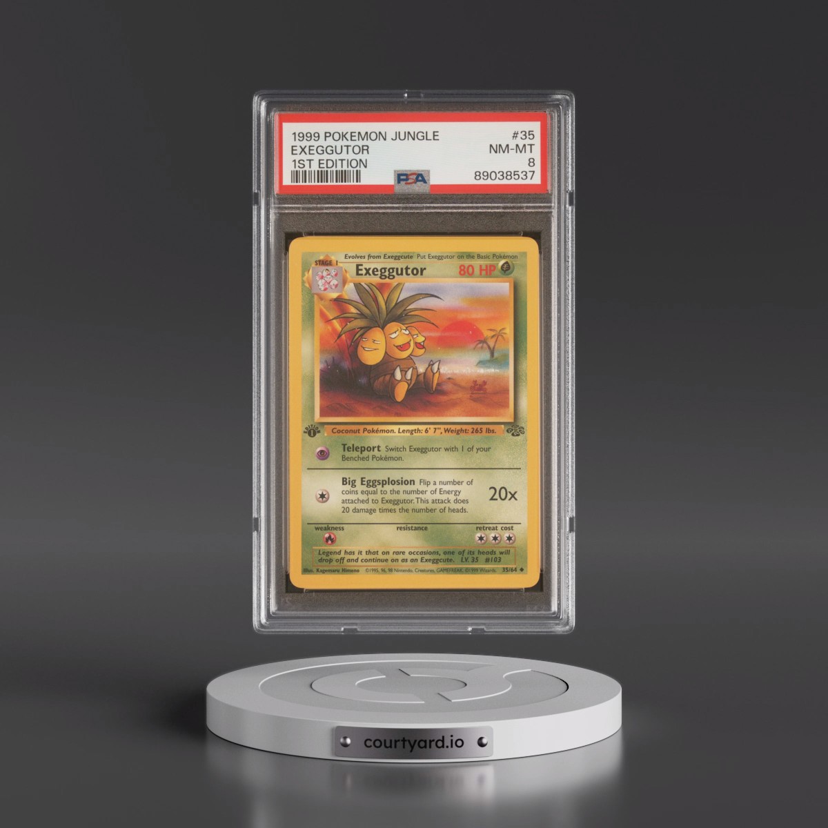 1999 Pokémon Jungle #35 Exeggutor - 1st Edition (PSA 8 NM-MT)